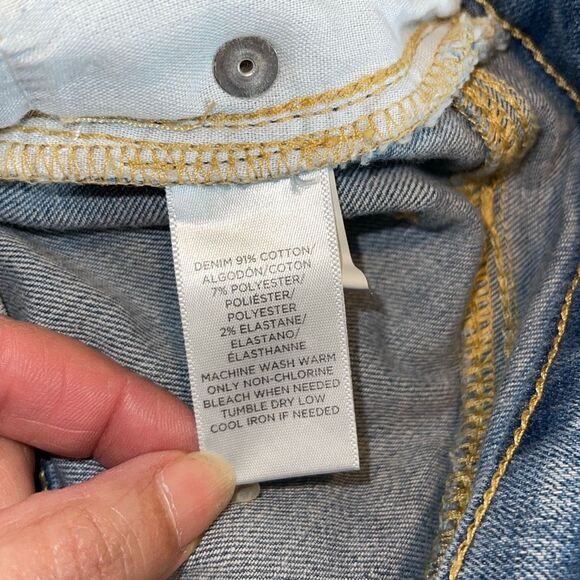 Ann Taylor LOFT Womens Frayed Hem Curvy Cropped Skinny Jeans Blue Size 6/28 NWT - Picture 6 of 9